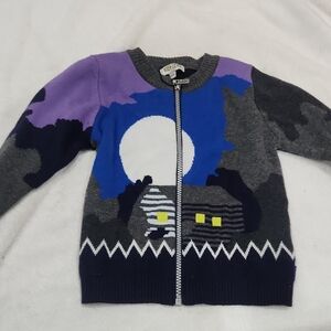 Kenzo Kids Blue and Gray Graphic Sweater